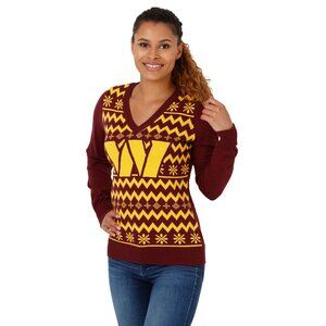 NWT FOCO Washington Commanders V-Neck sweater - Women's Small
